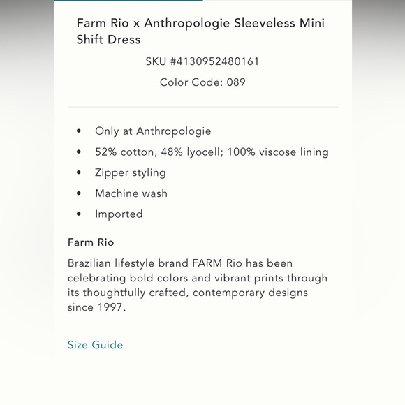 NWT new XL FARM Rio Anthropologie quilted shift dress sleeveless floral yellow - Picture 3 of 17